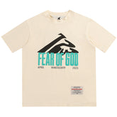 Fear Of God X RRR123 washed and distressed short-sleeved T-shirts